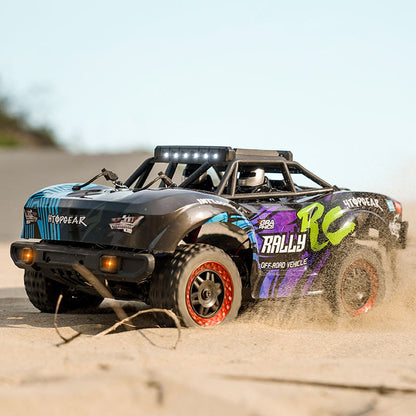 Rally High Speed Vehicle RC Remote Control Track Car 2.4GHz With LED Light , Largest Rubber Wheels, Rechargeable Battery Premium Look (Top speed 20 km/H) 1:18 Scale