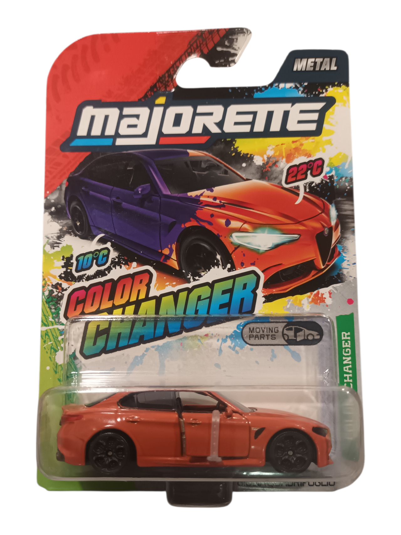 Majorette color changer alfaromeo giula quadrifoglio premium car 1:64 Scale