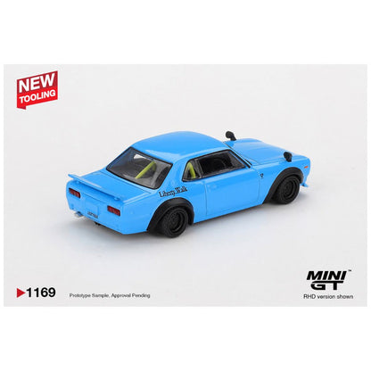 Mini GT #1169: Nissan LB★Works HAKOSUKA Baby Blue Imported 1:64 Scale