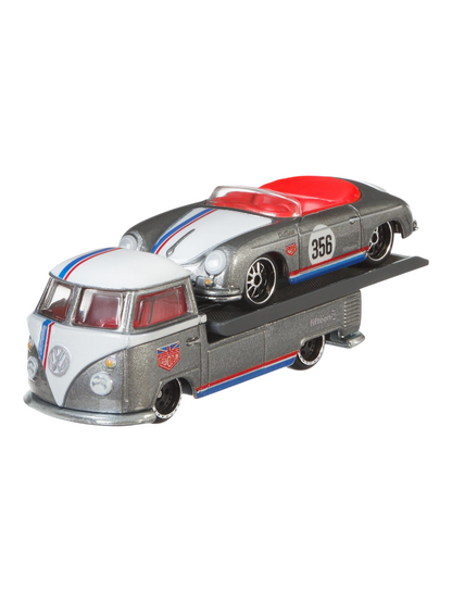 HotWheels Car Culture Team Transport Porsche 356 Speedster Volkswagen Transporter T1 Pickup #1 Imported 1:64 Scale