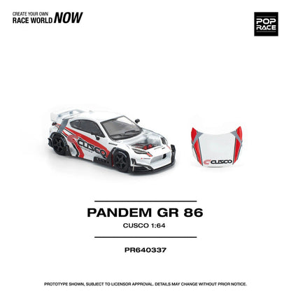 (PR640337) POP RACE PANDEM GR 86 CUSCO  1:64 Scale Diecast Model Car