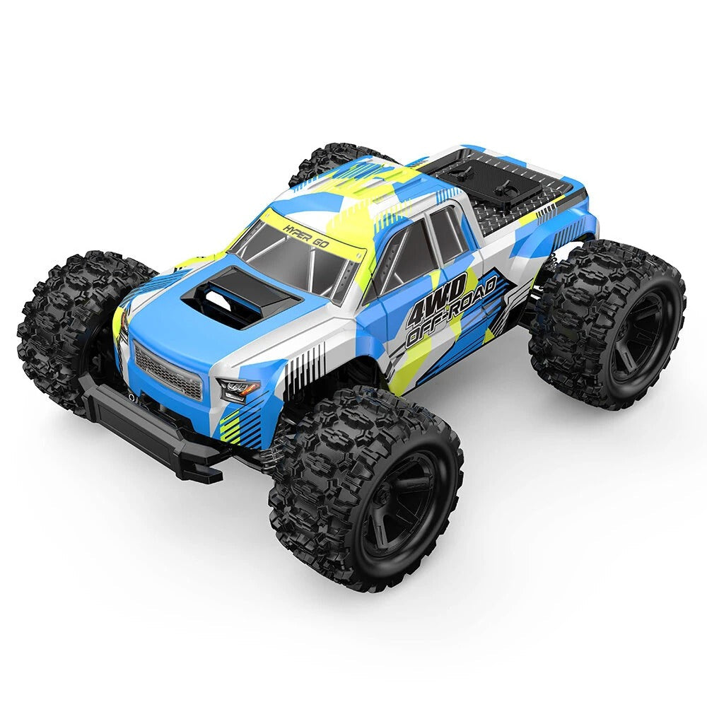 Mjx Hyper Go 18208 High Speed 4WD with 2.4 GHz Remote Control, 4X4 Waterproof Off-Road Truck with Two Rechargeable Batteries and Two car Bodies,1/18 Scale All Terrain RC Cars 35km/h