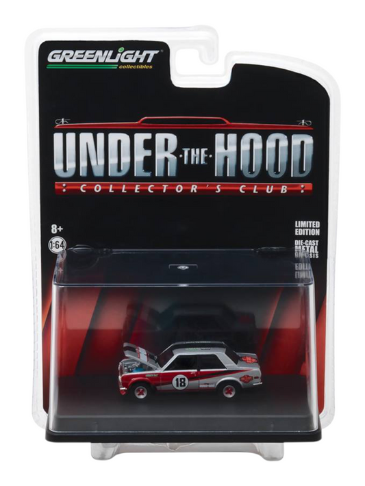 Greenlight Collectibles Under The Hood Collectors Club 1971 Datsun 510 1:64 Scale