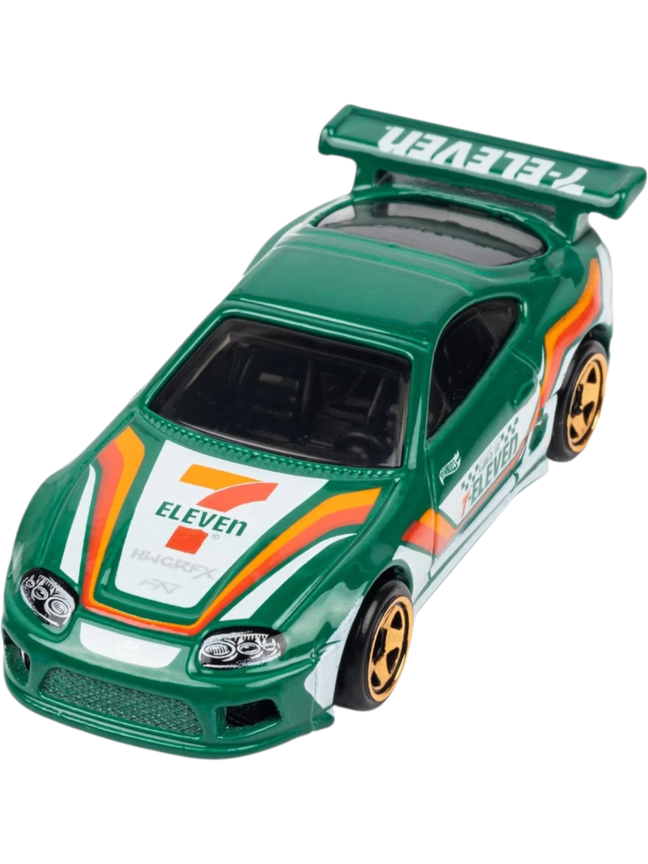 Hotwheels Silver Series 7-Eleven Toyota Supra Imported Card Art Mainline 1:64 Scale