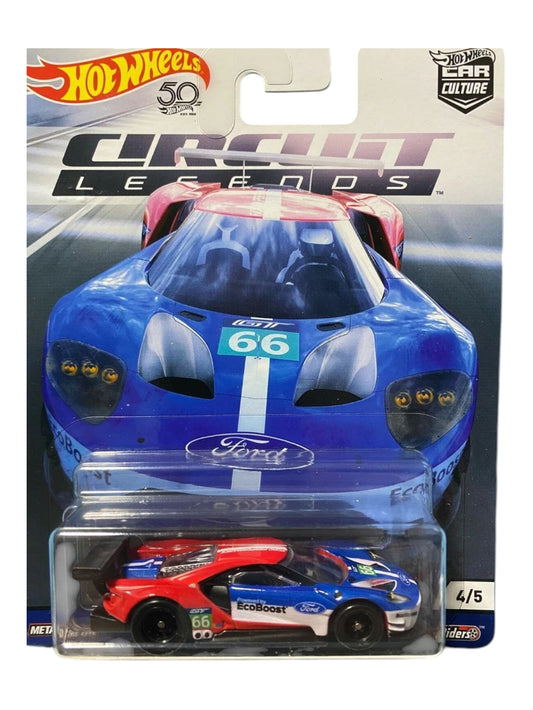 Hotwheels circuit legends '16 ford GT race imported premium 1:64 Scale
