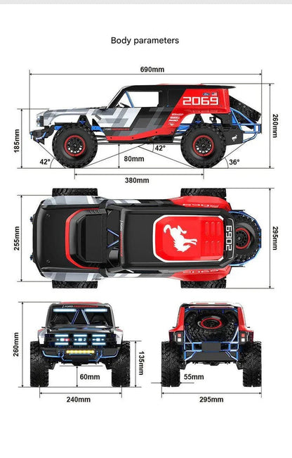 MJX H8p Ford Motor Company Bronco R Licensed 4WD RC Rock Crawler – Brushless Motor, 80A ESC, High-Speed Off-Road Remote Control Vehicle Imported 1:8 Scale