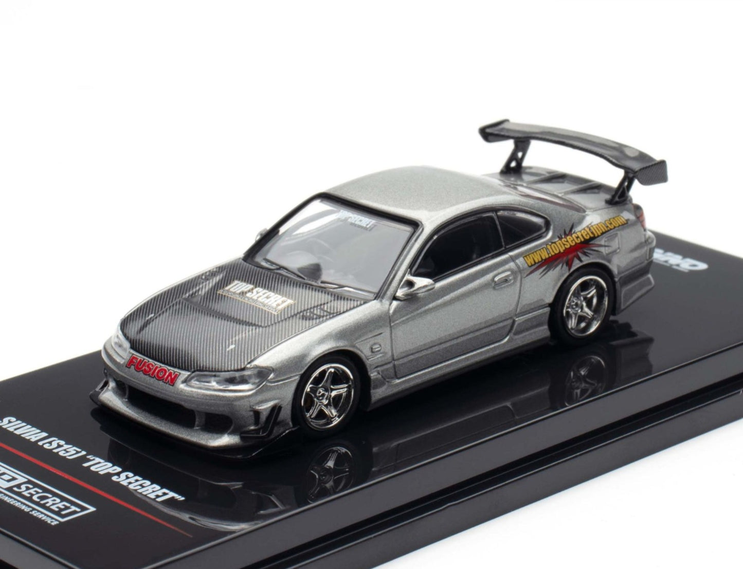 INNO64 Top Secret Silvia (S15) Silver 1:64 Scale Metal Diecast IN64-S15TS-SIL