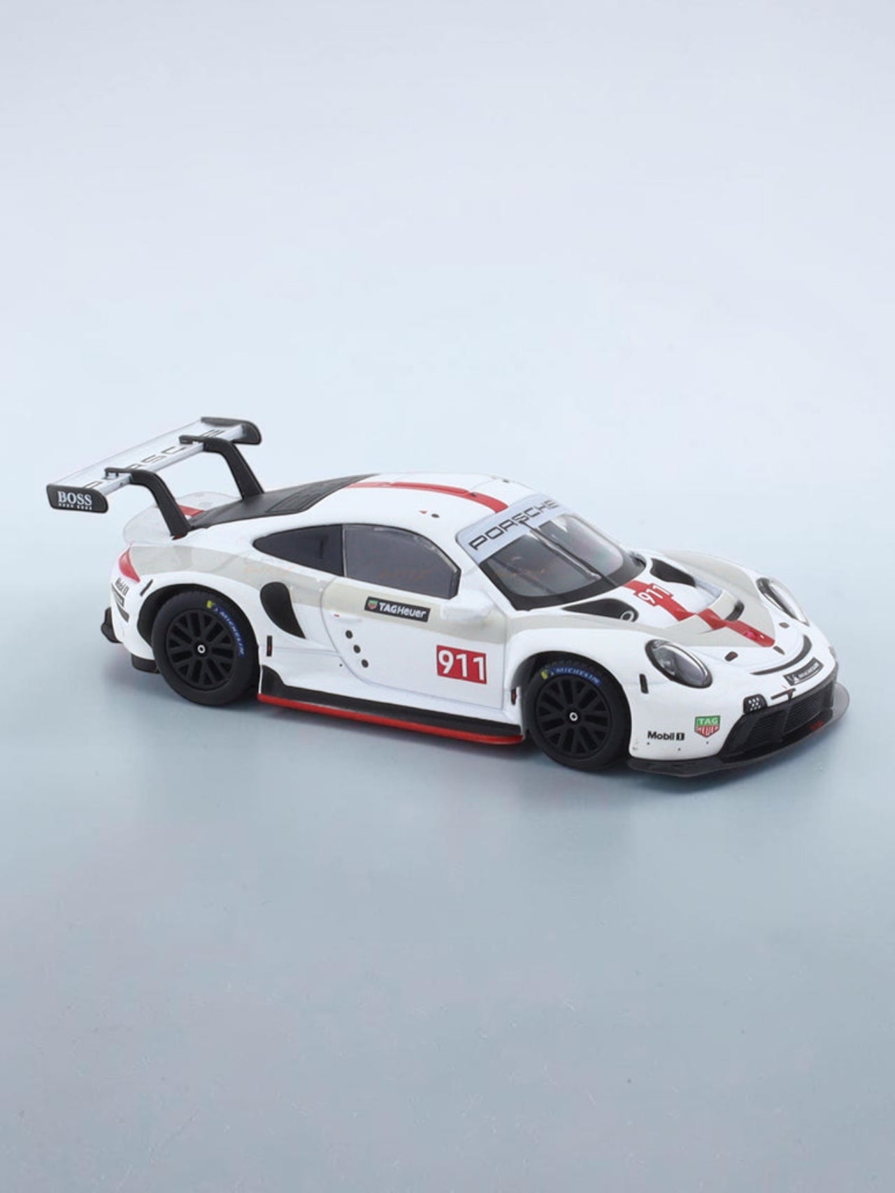 Bburago Porsche 911 RSR 1:43 Scale Diecast Model Car | White Racing Edition