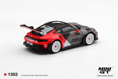 PRE-ORDER Mini GT. 1353 PORSCHE 911 GT3 RS STAPLE X INOZETEK Diecast Model 1:64 Scale Box / Blister (ETA- May 2027)
