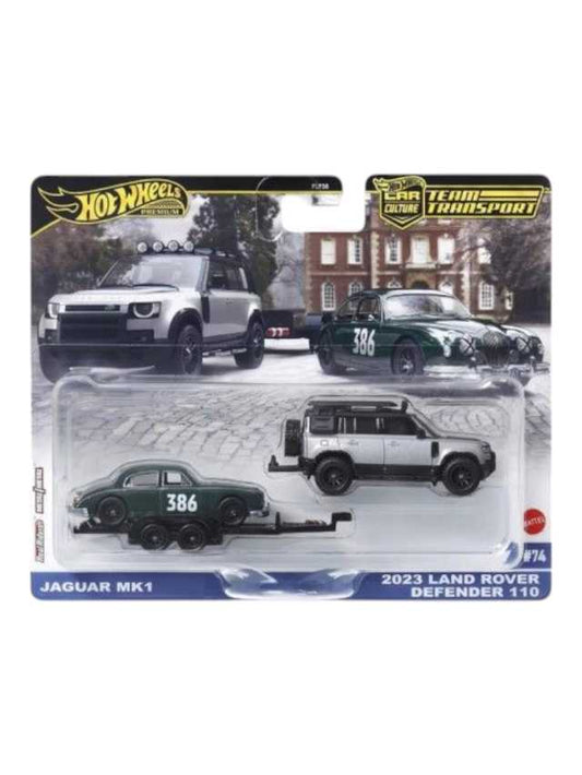 HotWheels jaguar mk1 2023 land rover defender 110 imported team transport 1:64 Scale