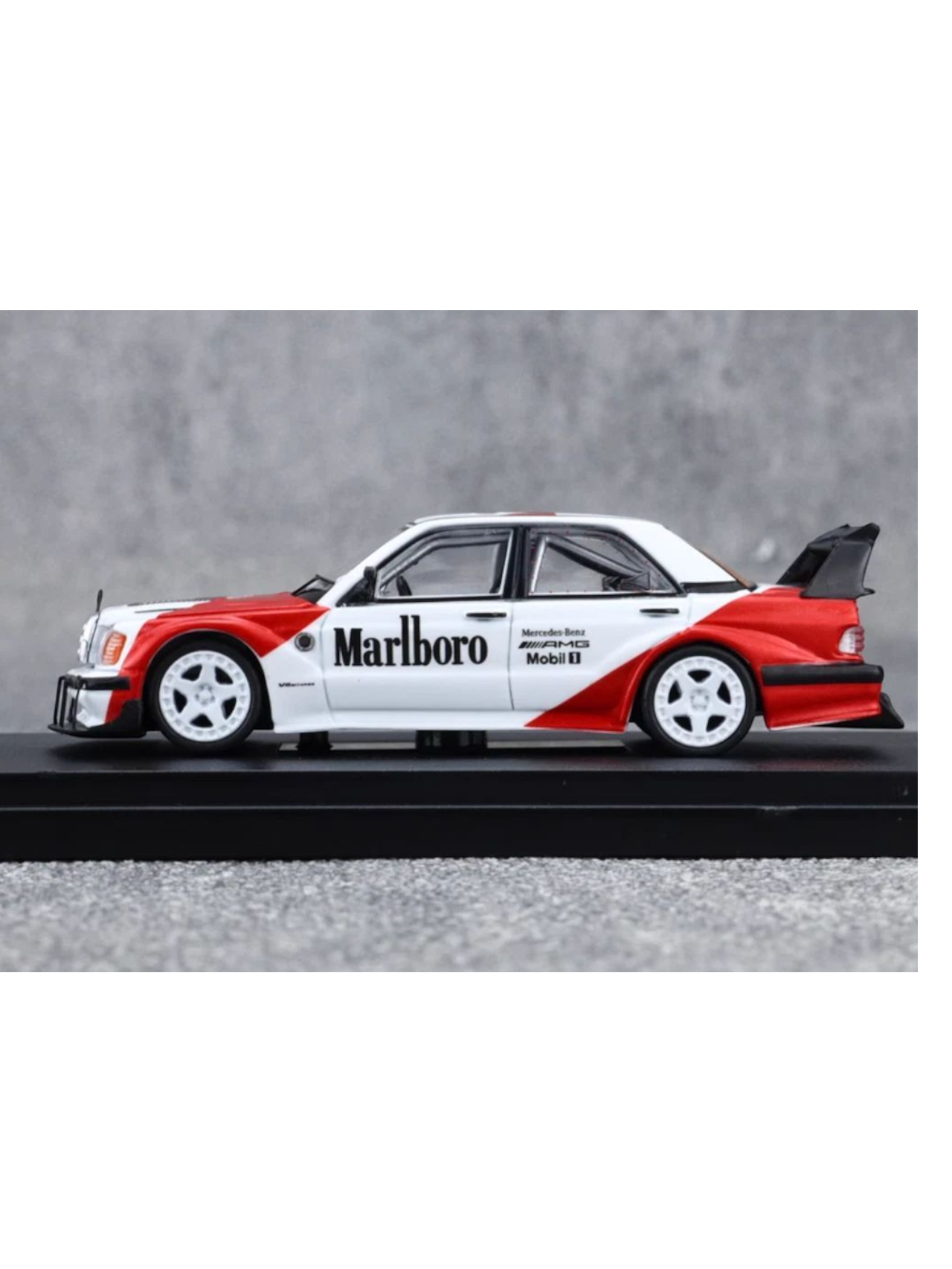 Rhino Model Mercedes W201 190E Marlboro Livery Premium Diecast 1:64 Scale (With Acrylic Case)