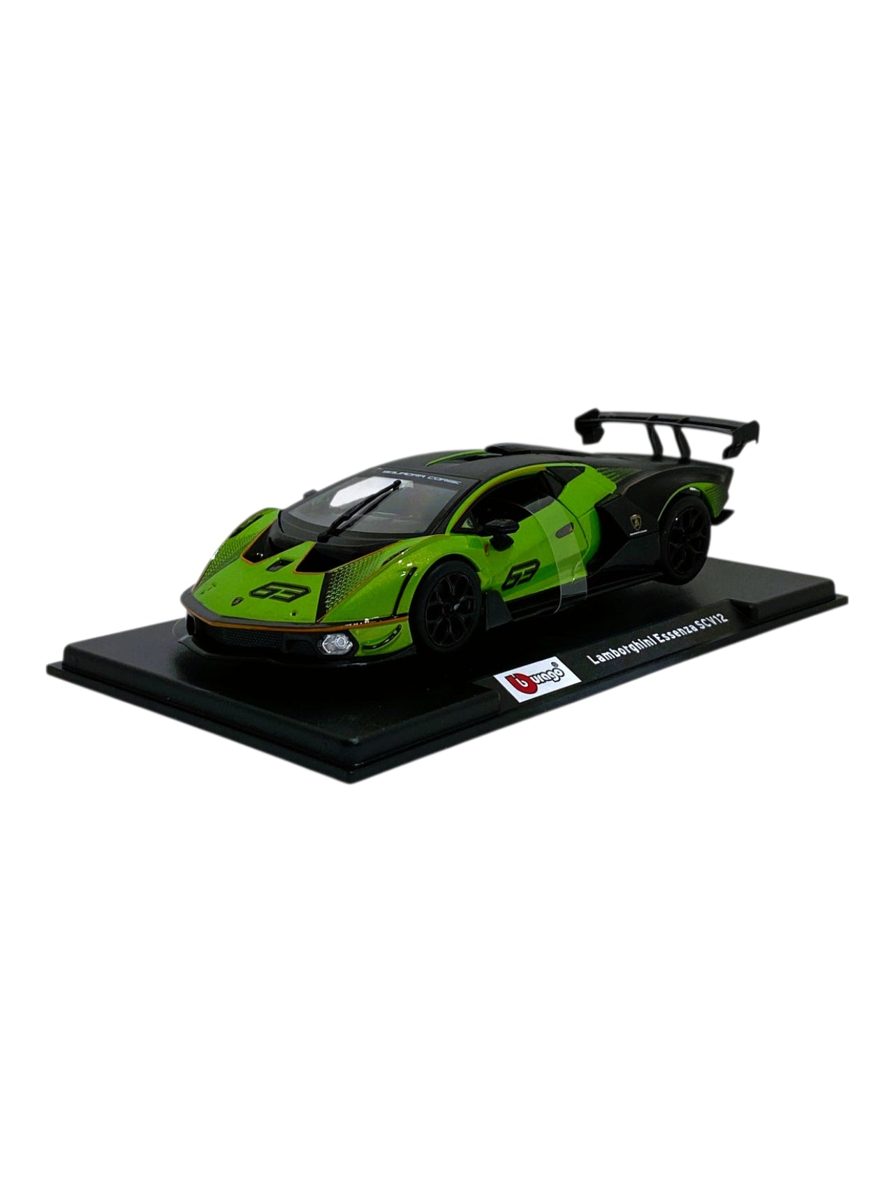 Bburago Race Lamborghini Essenza - Green / Black - 2023 Scale 1:24