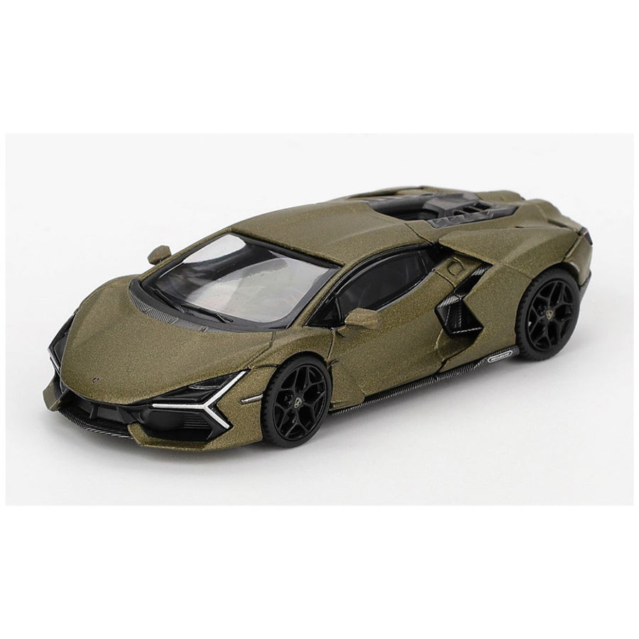 Mini GT #1136: Lamborghini Revuelto Verde Gea Matte 1:64 Scale Box And Blister