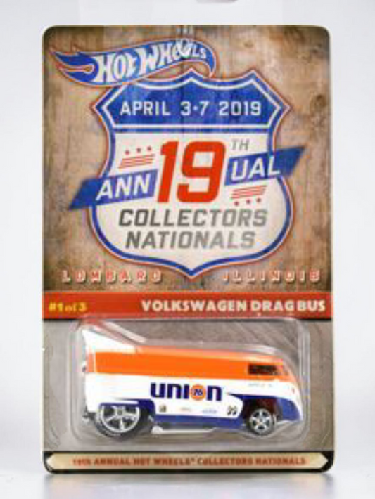 HotWheels RLC 'Volkswagen Drag Bus 19th Annual Hot Wheels Collectors Nationals ( Card is Damage car mint condition ) Imported 1:64 Scale