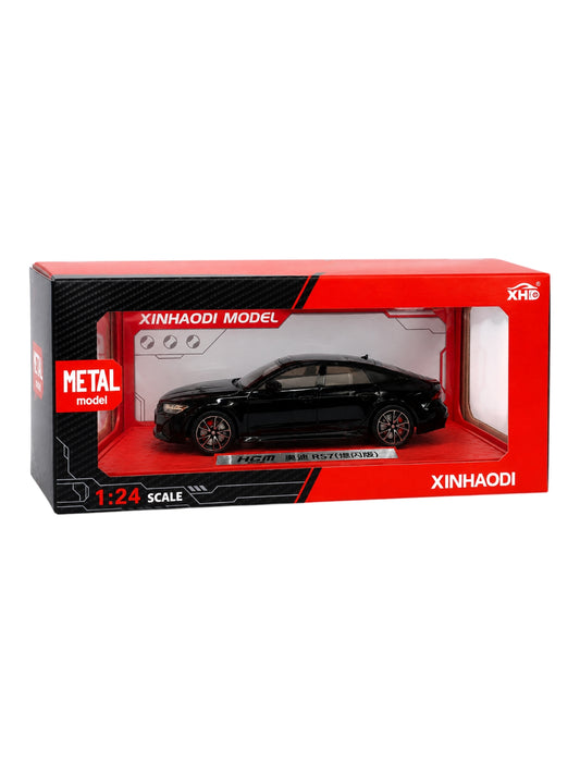 XINHAODI HCM "Audi R S7" Flash Edition(Black And Grey) Imported 1:24 Scale die-cast Model