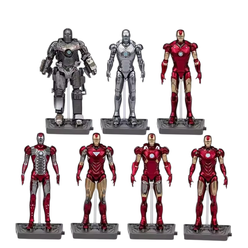 Marvel Studios : The Infinity Saga 4 Inch Scale Iron Man Collection Figures Set of 7 by ZD Toys
