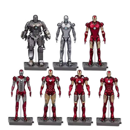 Marvel Studios : The Infinity Saga 4 Inch Scale Iron Man Collection Figures Set of 7 by ZD Toys
