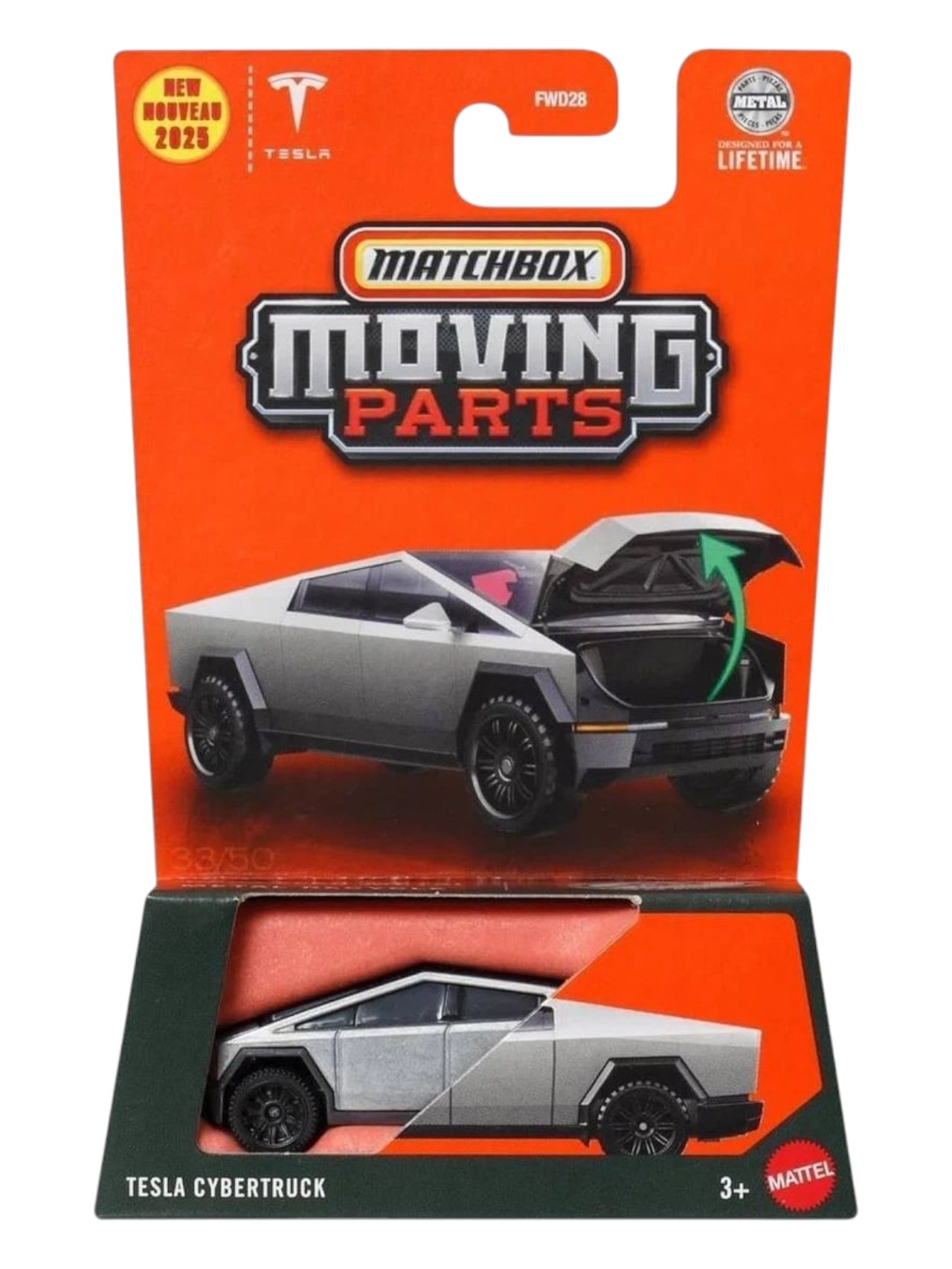 MatchBox Tesla cybertruck imported moving parts  1:64 Scale