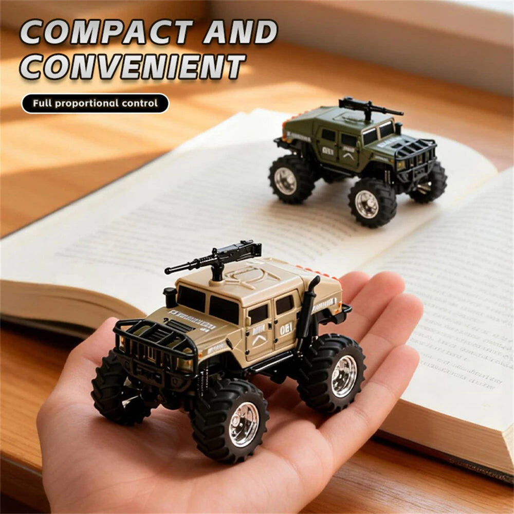 TRASPED Mini RC Crawler 1:64 Scale – Random Assortment | 2.4GHz Remote Control | LED Lights