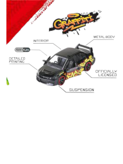 Majorette Graffiti 9 vehicles/ 4 vehicles premium car 1:64 Scale 8504106000