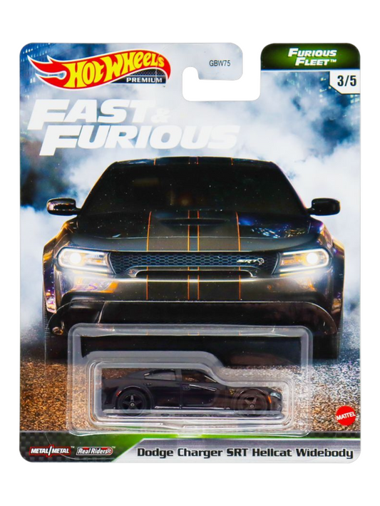 HotWheels Fast and Furious Dodge Charger SRT Hellcat Widebody Imported Premium 1:64 Scale