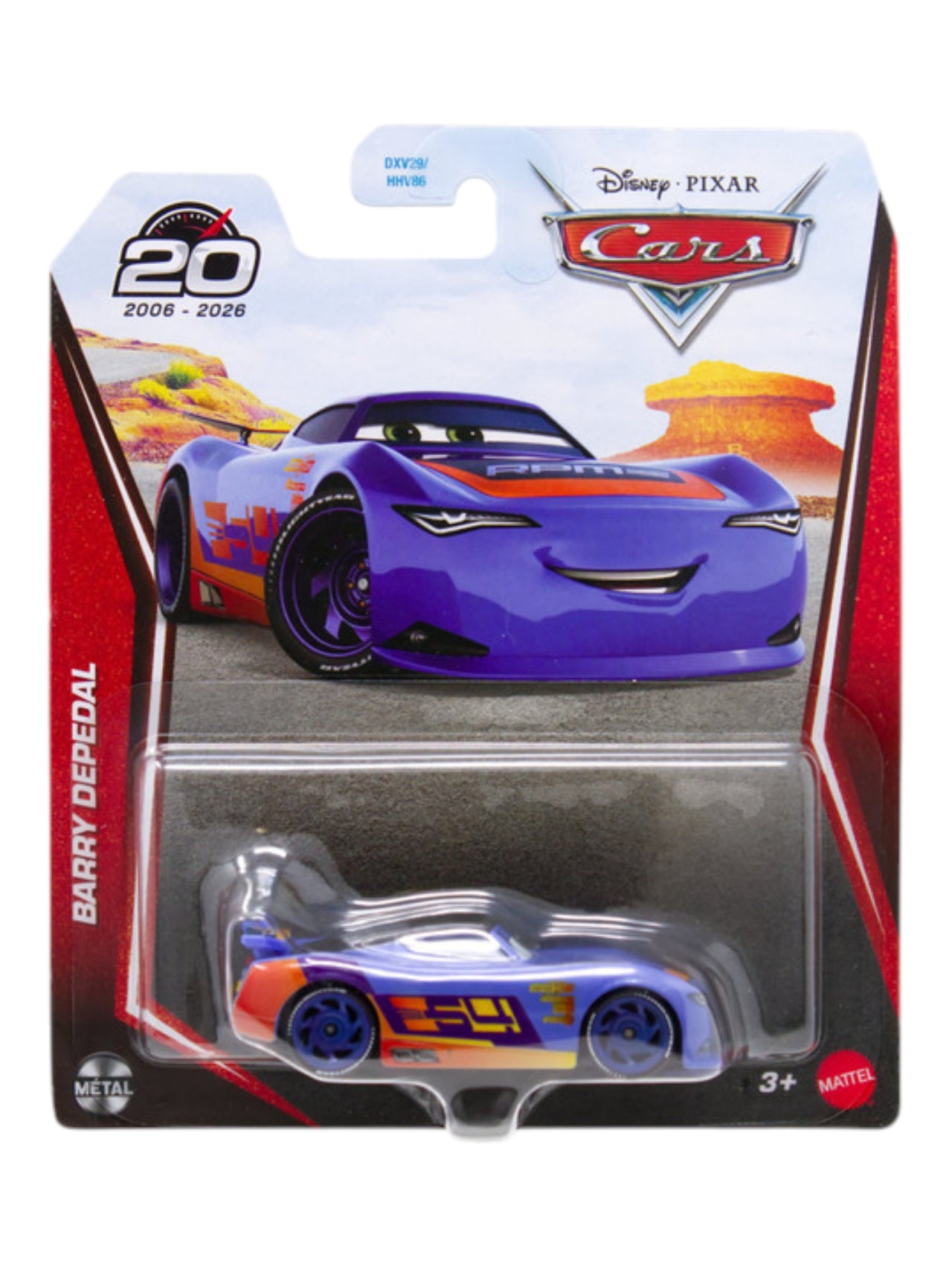 Disney Pixar Cars Barry Depedal 20th Anniversary (2006–2026) Die-Cast Toy Car | Original Mattel | Collector Edition