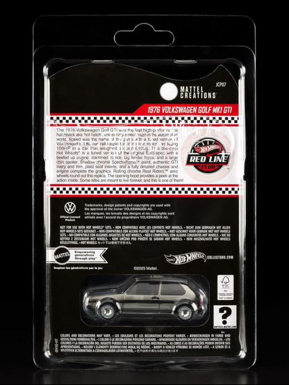 HotWheels 1976 Volkswagen Golf MK1 GTI RLC 1:64 Scale (With Protector)