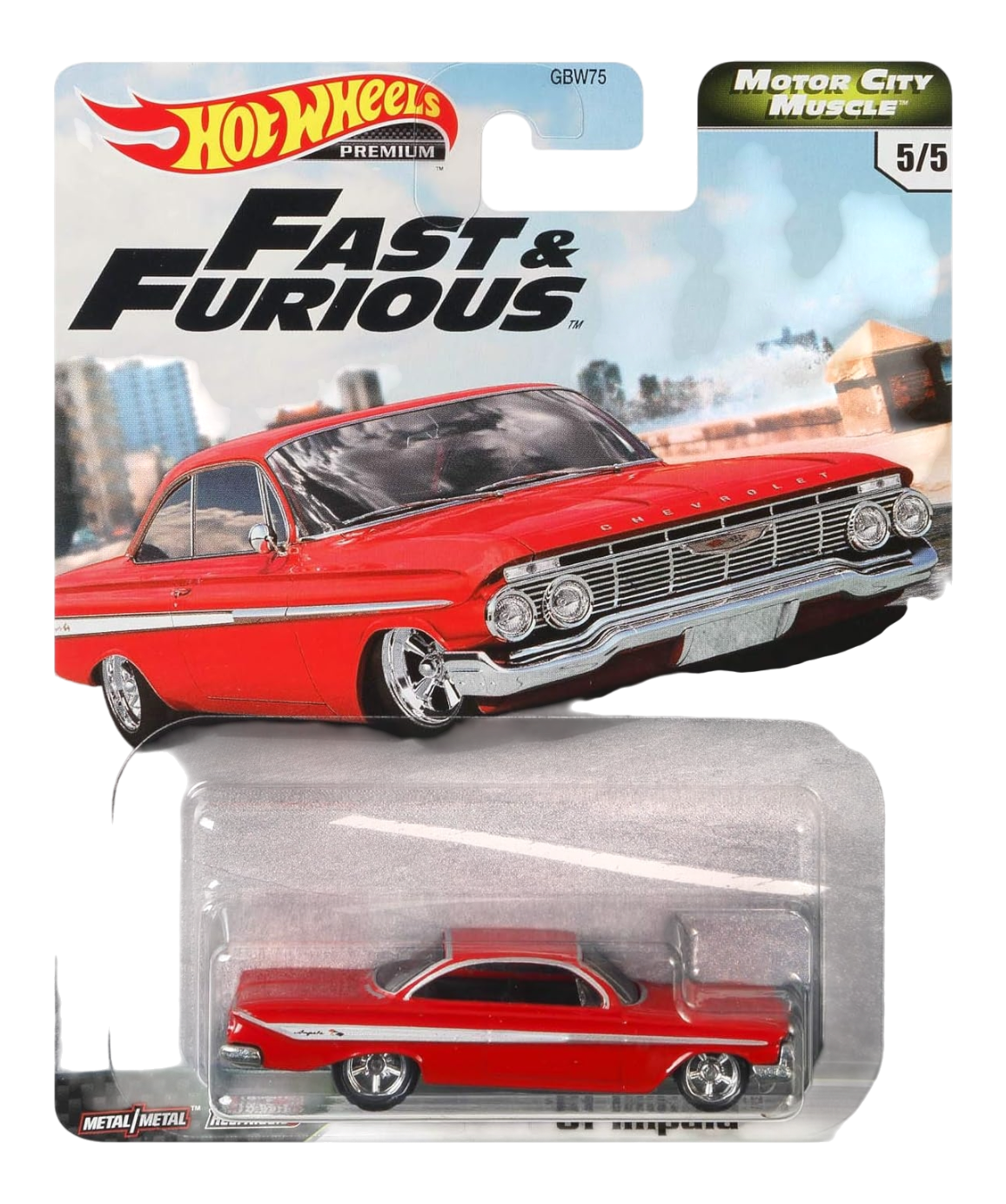 Hot wheels premium Fast & furious motor City muscle 61 impala scale 1:64
