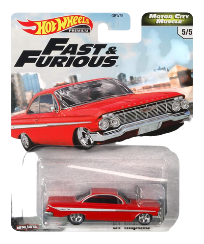 Hot wheels premium Fast & furious motor City muscle 61 impala scale 1:64