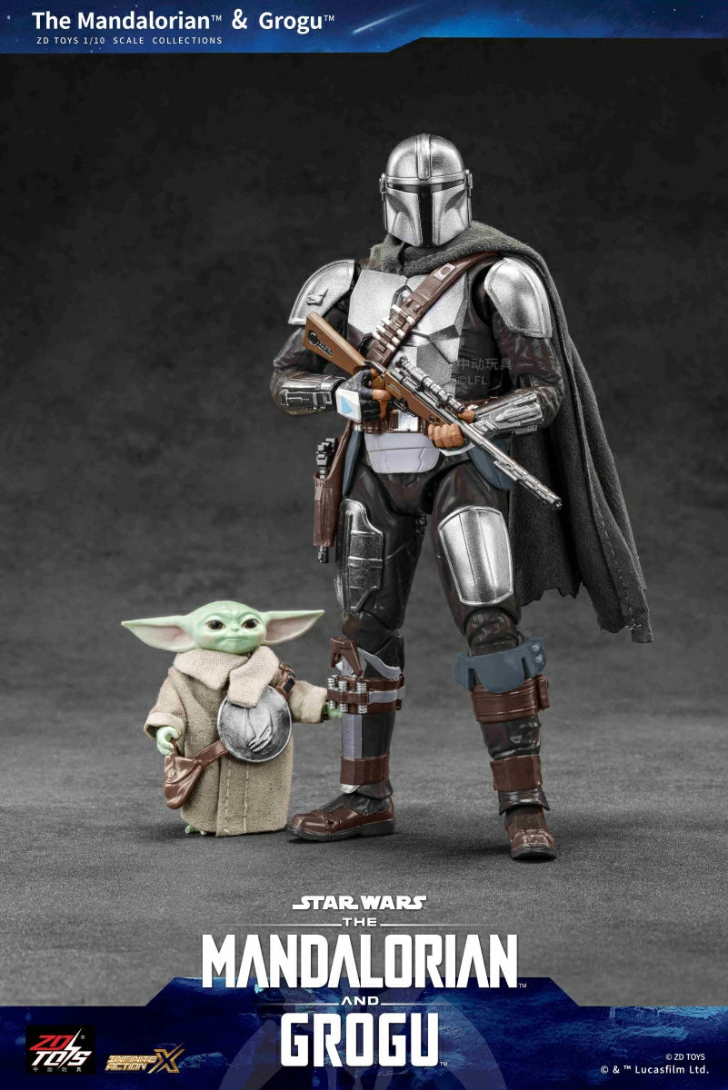 ZD Toys Star Wars The Mandalorian And Grogu 1:10 Scale Action Figures (code 1967)