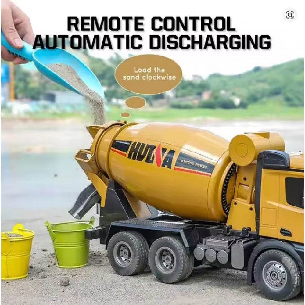 HUINA Engineering Vehicle 1574 RC Concrete Mixer Truck 1:14 Scale | 10 Functions | Remote Control Construction Model