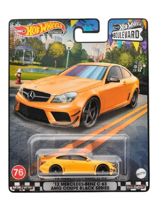 HotWheels Boulevard 12 Mercedes-Benz C 63 AMG Coupe Black Series Imported Premium 1:64 Scale