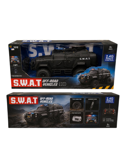 EDDIE TOYS SWAT OFF ROAD VEHICLES With Led Light 2.4G Remote Control Police 1.8 Scale