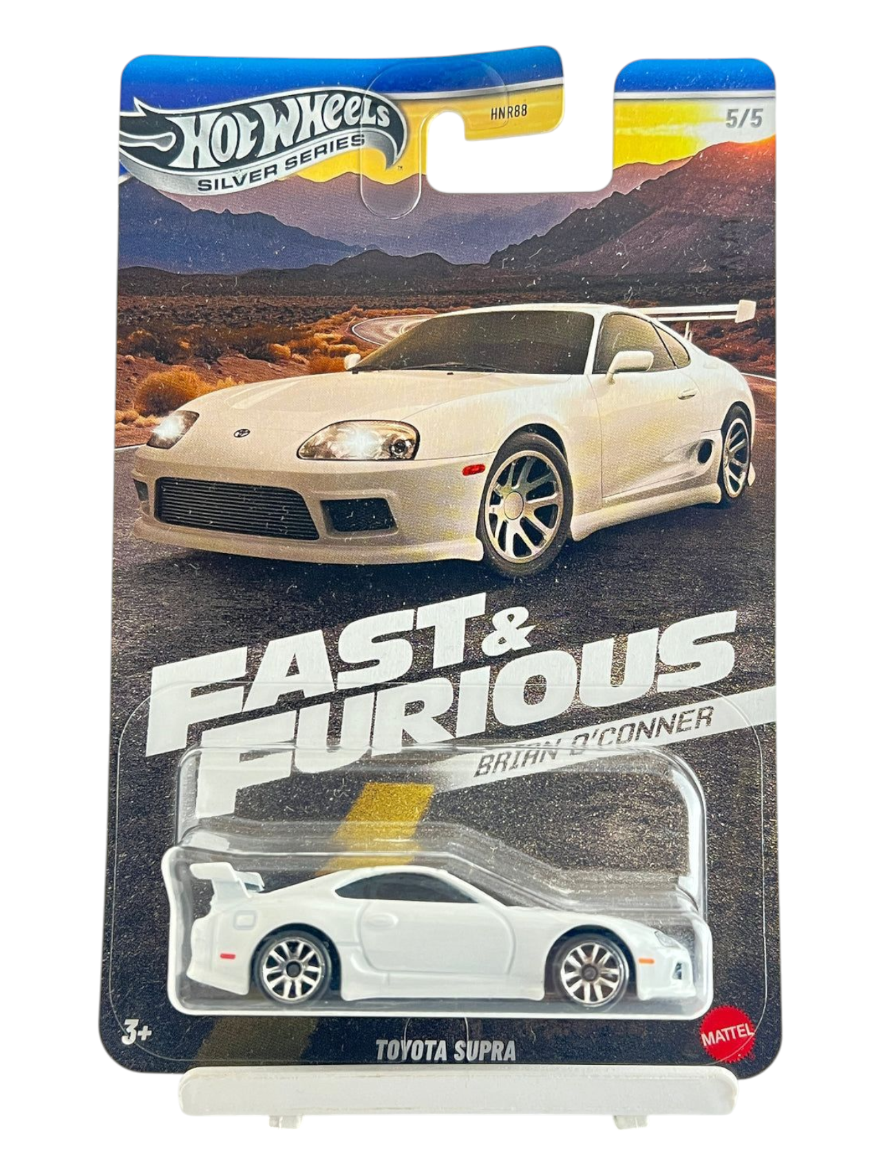 HotWheels Silver Series Fast and Furious Brian O' Conner Toyota Supra Imported Mainline Card Art 1:64 Scale