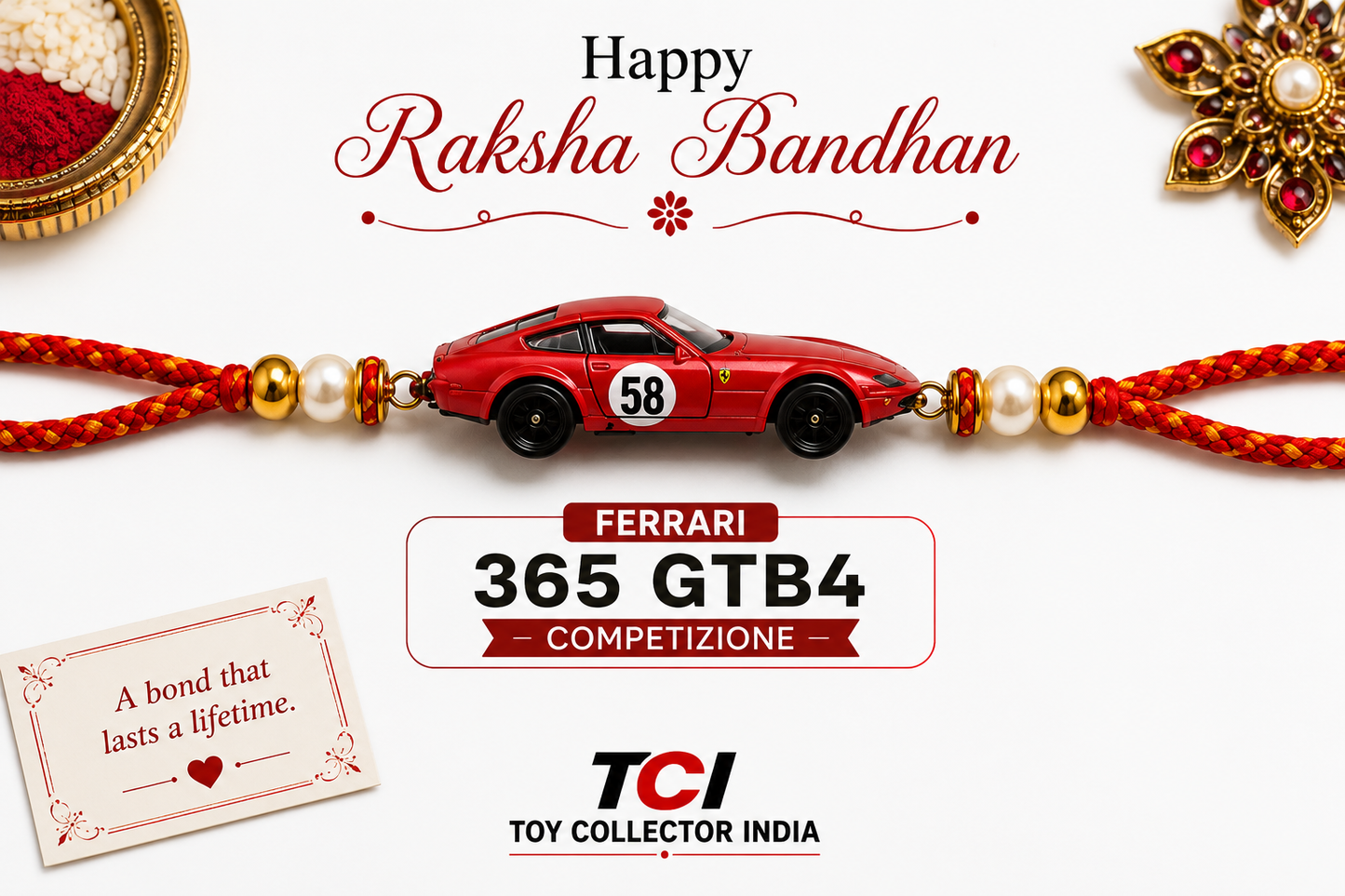 Hotwheels Ferrari 5-Pack – All 5 Cars Customized as Rakhi | Special Raksha Bandhan Edition