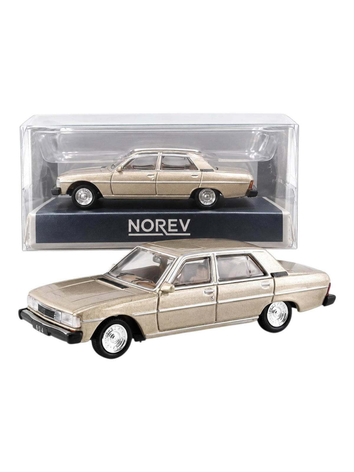 NOREV "Peugeot 604 1977 Sand Metallic Diecast Model Car 1:87 Scale