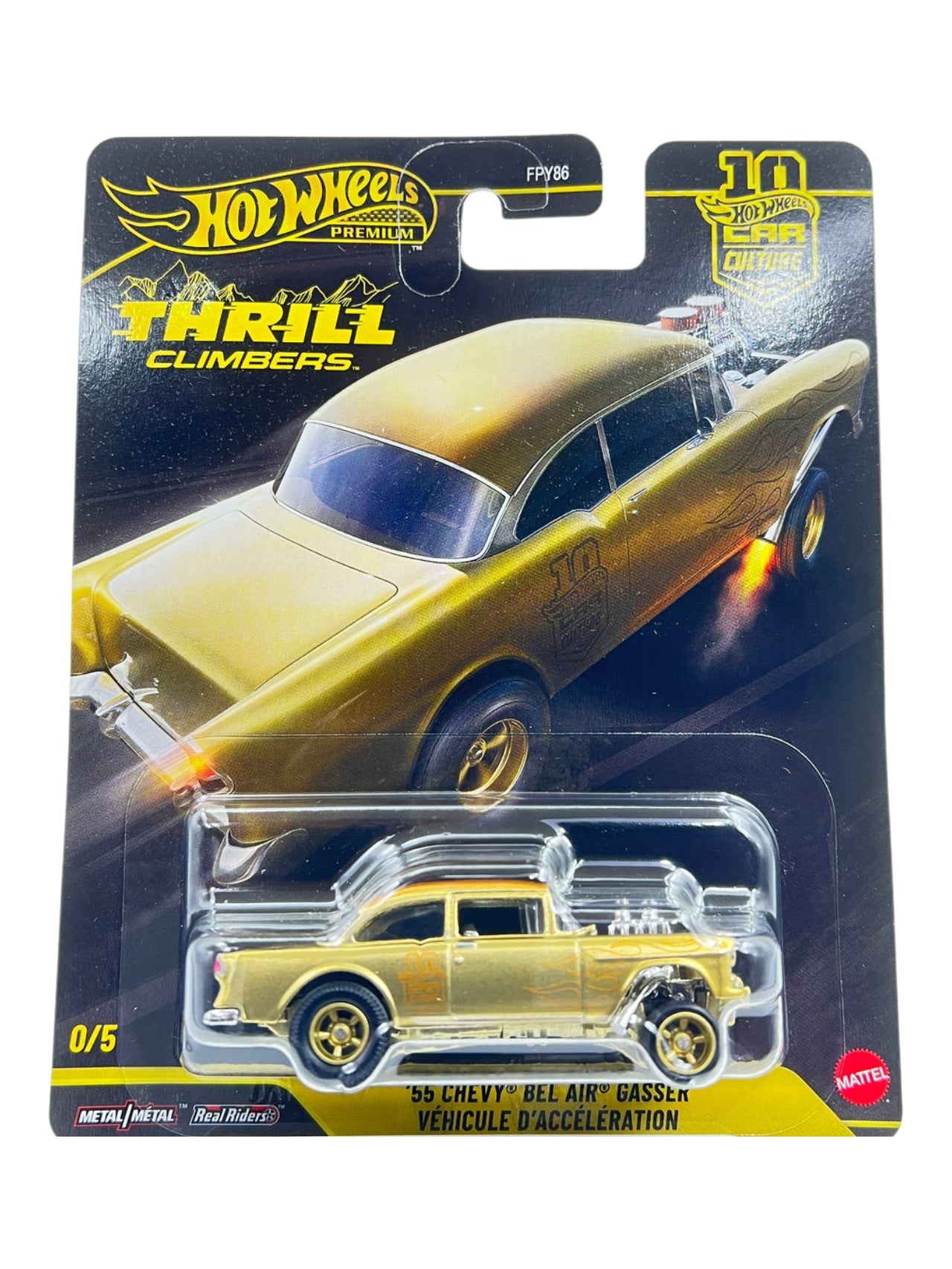 HotWheels Thrill Climbers '55 Chevy Bel Air Gasser Vehicule D Acceleration Imported Premium Car 1:64 Scal ( Chase Piece  )
