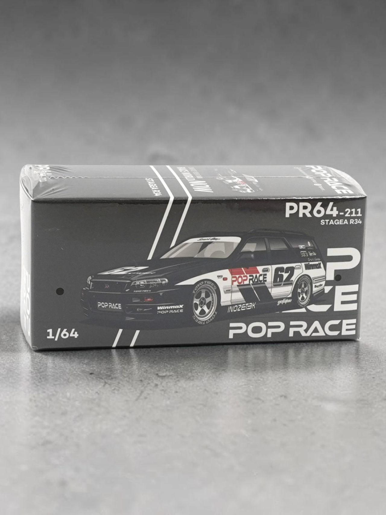 Pop Race pr64-211 Nissan Stagea R34 1:64 Scale