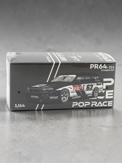 Pop Race pr64-211 Nissan Stagea R34 1:64 Scale