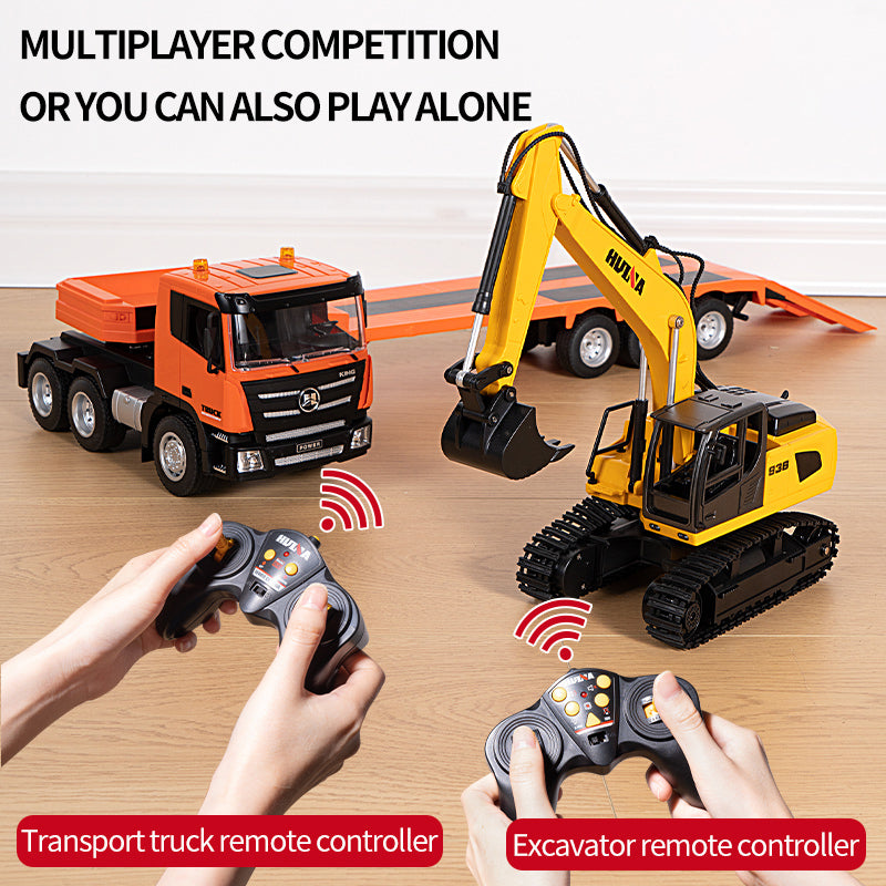 HUINA R/C Engineering Vehicle 9-Function RC Construction Truck & Excavator | Premium 1:18 Scale Model 1319