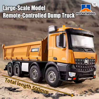 HUINA 1536 1:14 RC Alloy Dump Truck – 12 Functions Remote Control Engineering Construction Vehicle truck can easily carry up to 6000 grams (6 kg)