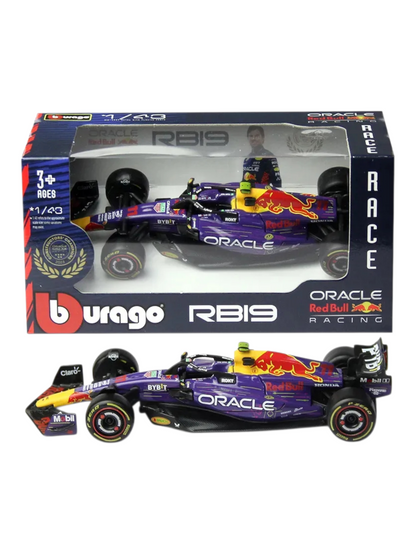 Bburago 1/43 - Red Bull Racing RB19 F1 GP 2023 Collection | #1 Max Verstappen & #(No.11) Checo Perez (#11 Sergio Perez) bburago-18-38082