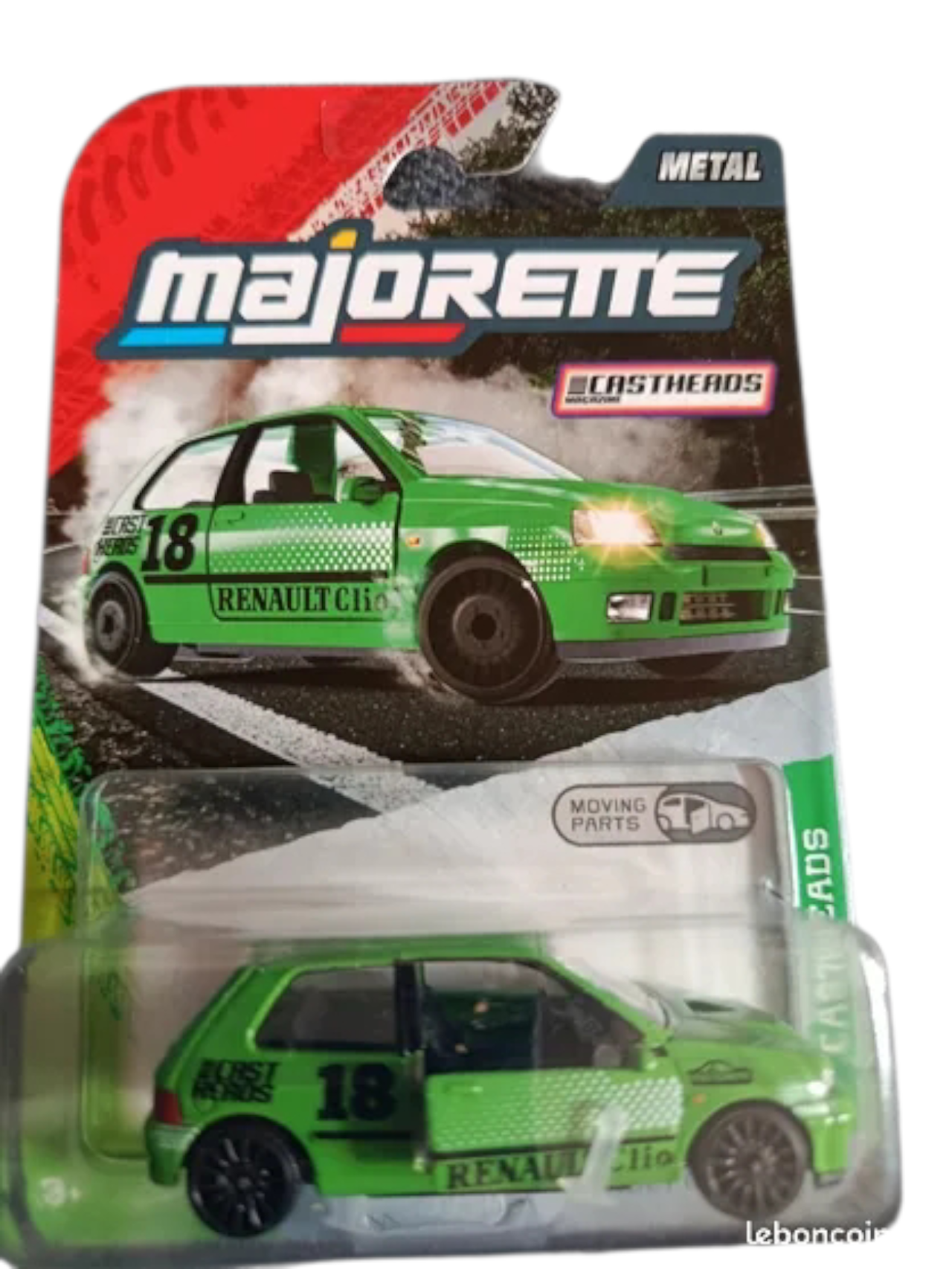 Majorette cast heads premium car Renault clio 16s 1:64 Scale 8504100001