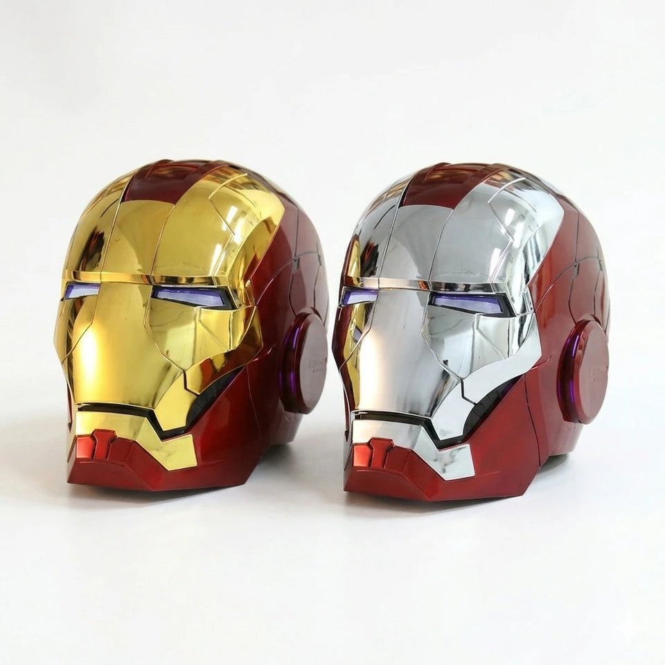 Iron Man Electronic Helmet Premium LED Illuminated Eyes , voice Control Operation If Included, Bettery/ Power