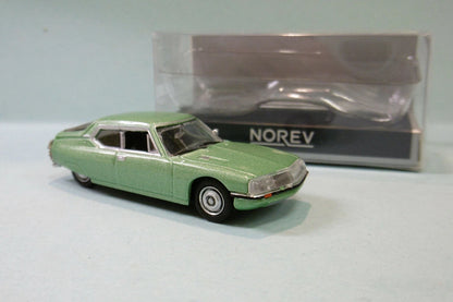NOREV "Citroën SM 1972 Silver Green Metallic Diecast Model Car 1:87 Scale