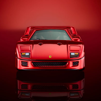 HotWheels RLC Ferrari F40 Sports Car With Diteling Diecast Model 1:64 Scale Color -Red Line Club Opening Rear Clamshell With Engine Detail And Front Bonnet Premium Car