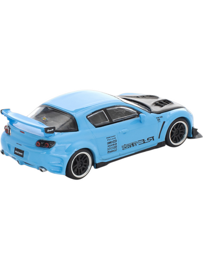 POP RACE Mazda RX-8 RE Amemiya Blue 1:64 Die-Cast Car Model | PR64-270