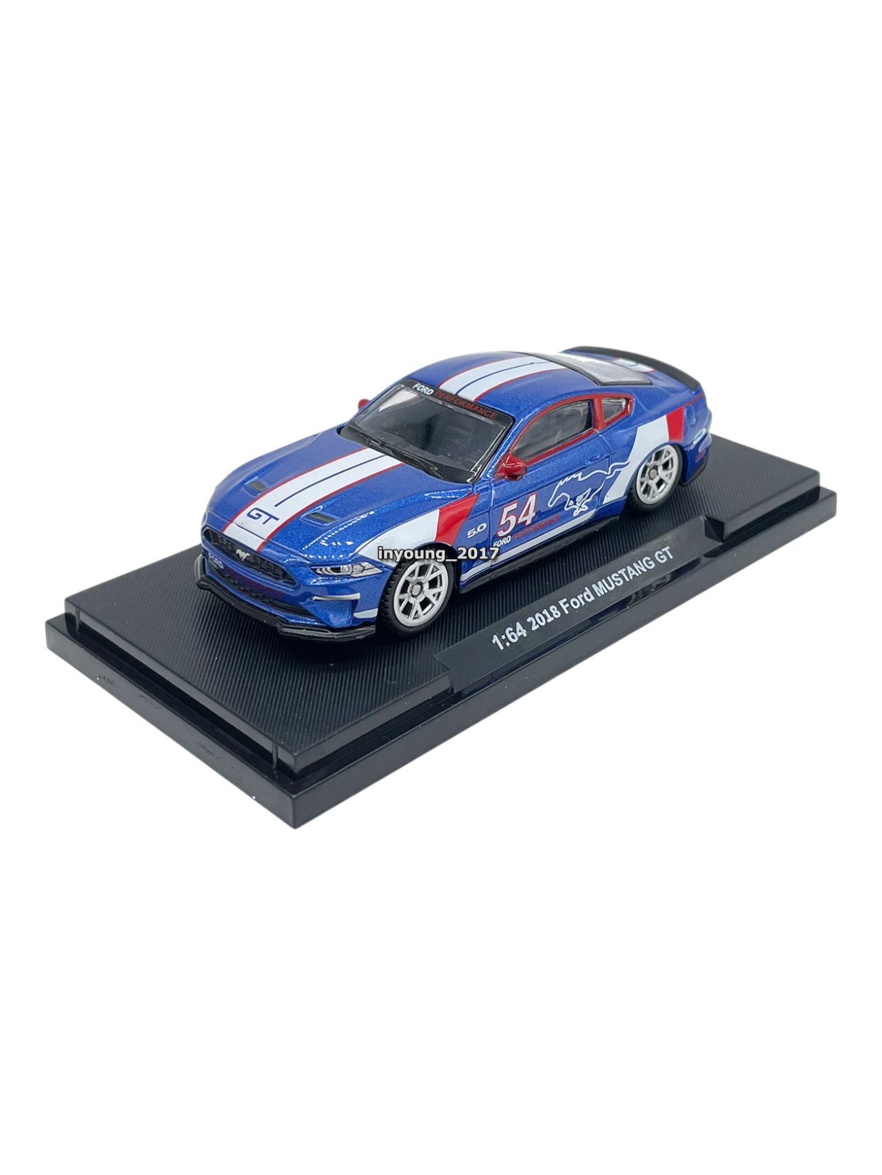 CCA 2018 Ford Mustang GT 1:64 Scale Diecast (With Acrylic Case)