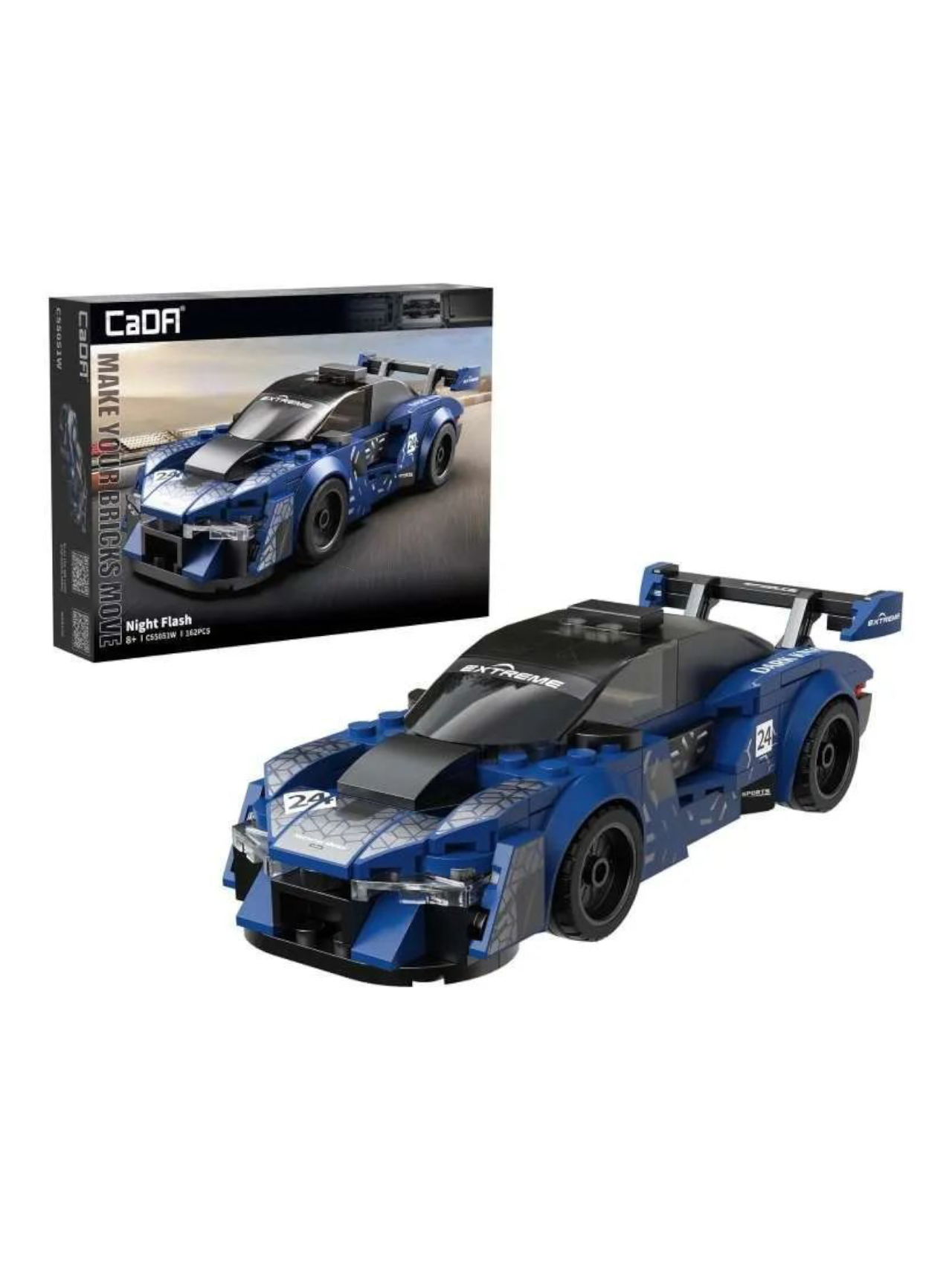 Cada Night Flash Car Brick Model Kit 1:32 Scale