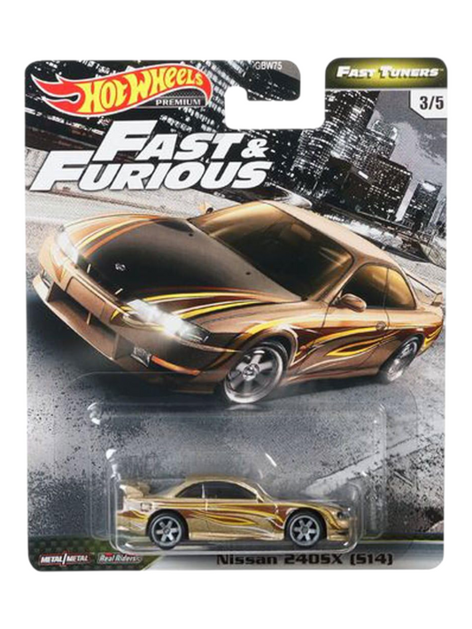 HotWheels Fast and Furious Fast Tuners Nissan 240SX (S14) Imported Premium 1:64 Scale